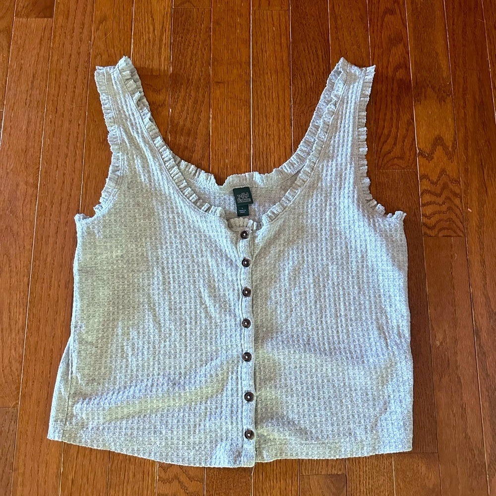Wild Fable waffle tank top Size Large‎ Grey